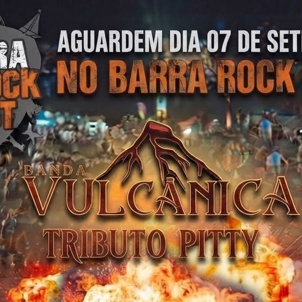 Flyer de Vulcânica, Banda 3 em 1 e Felipe Rayes & Banda
