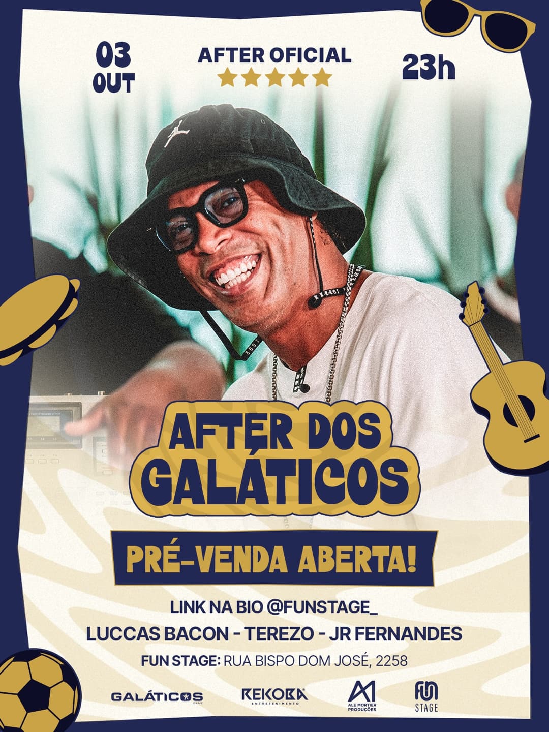 Flyer de Banda Terezo, Luccas Bacon e JR Fernandes