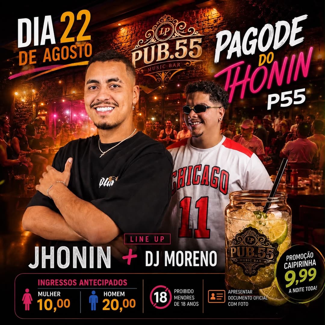 Flyer de Matheus Moreno e Jhonny Henrique