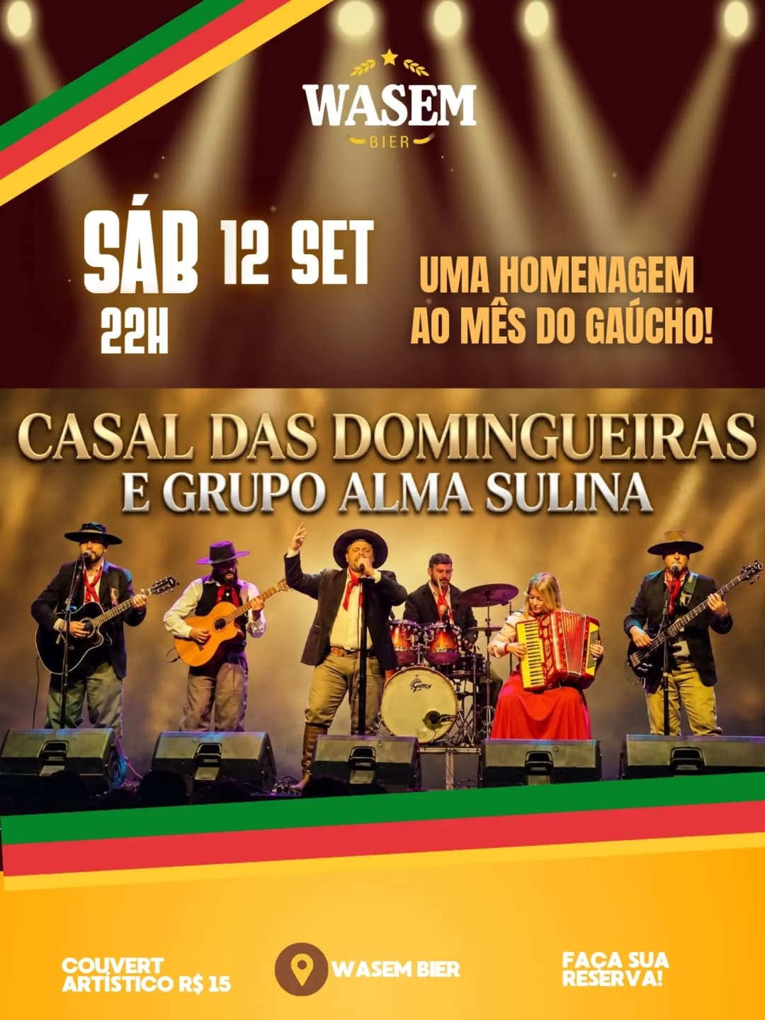 Flyer de Casal das Domingueiras e Grupo Alma Sulina