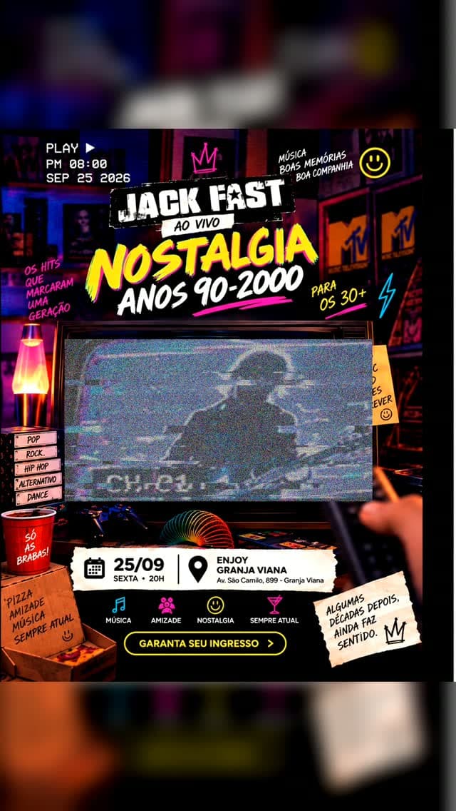 Flyer de Banda Jack Fast e Sampa Sessions