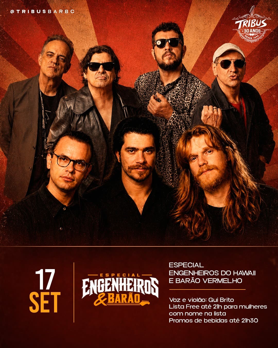 Flyer de Especial Engenheiros do Hawaii