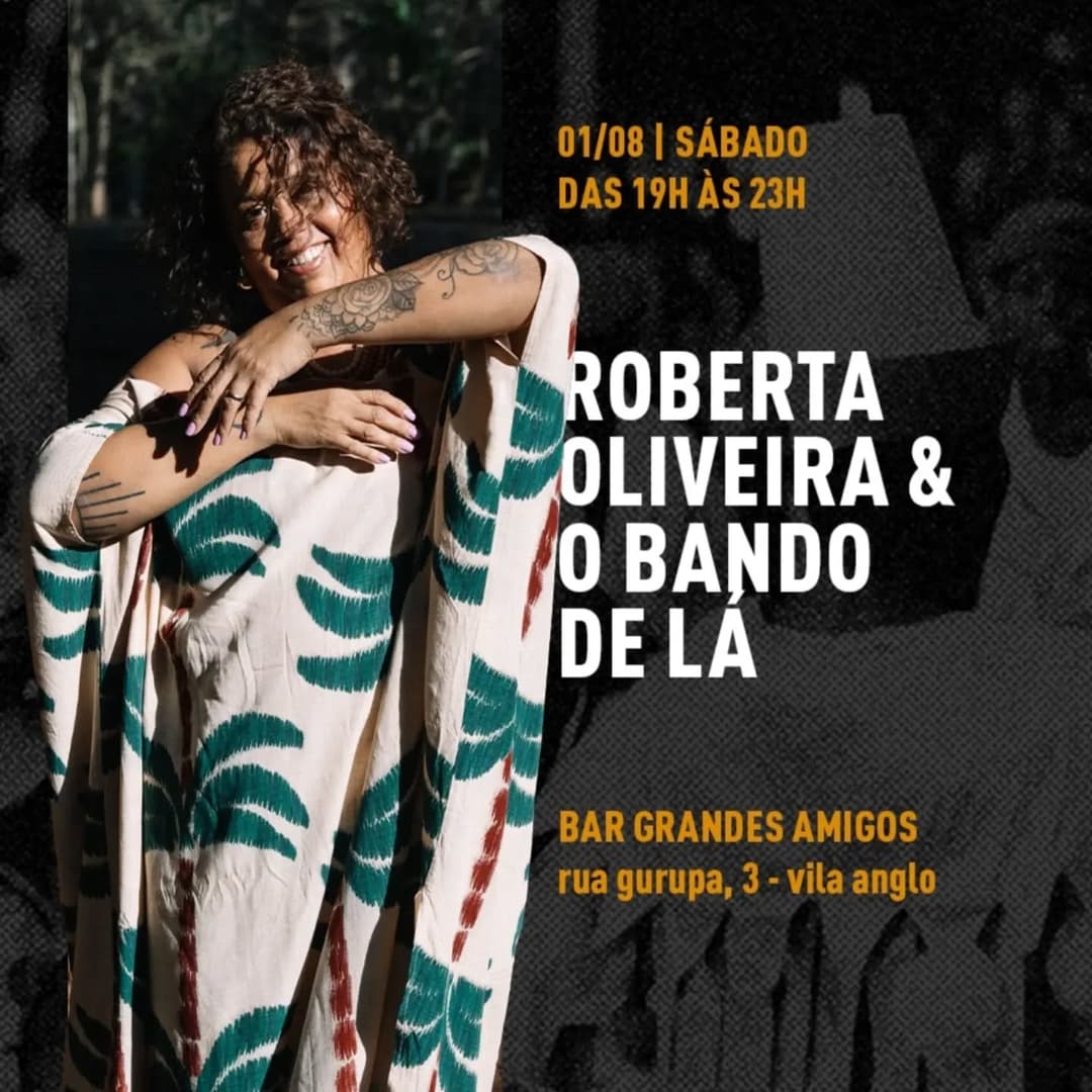 Flyer de Roberta Oliveira e Meu Bando