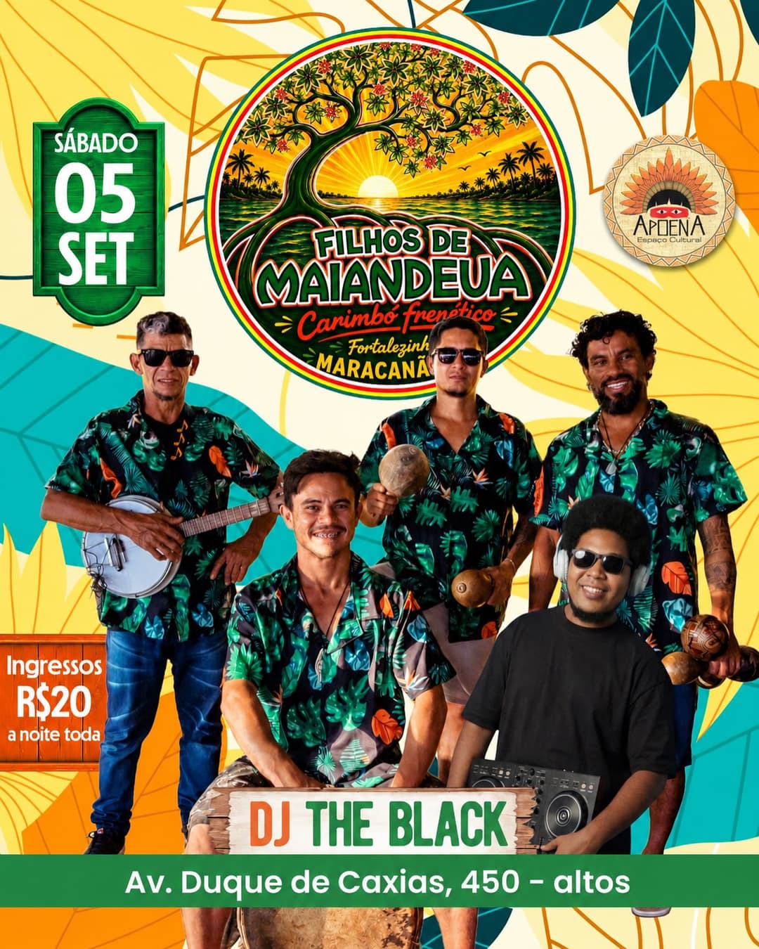 Flyer de DJ THE BLACK®️ e Filhos de Maiandeua