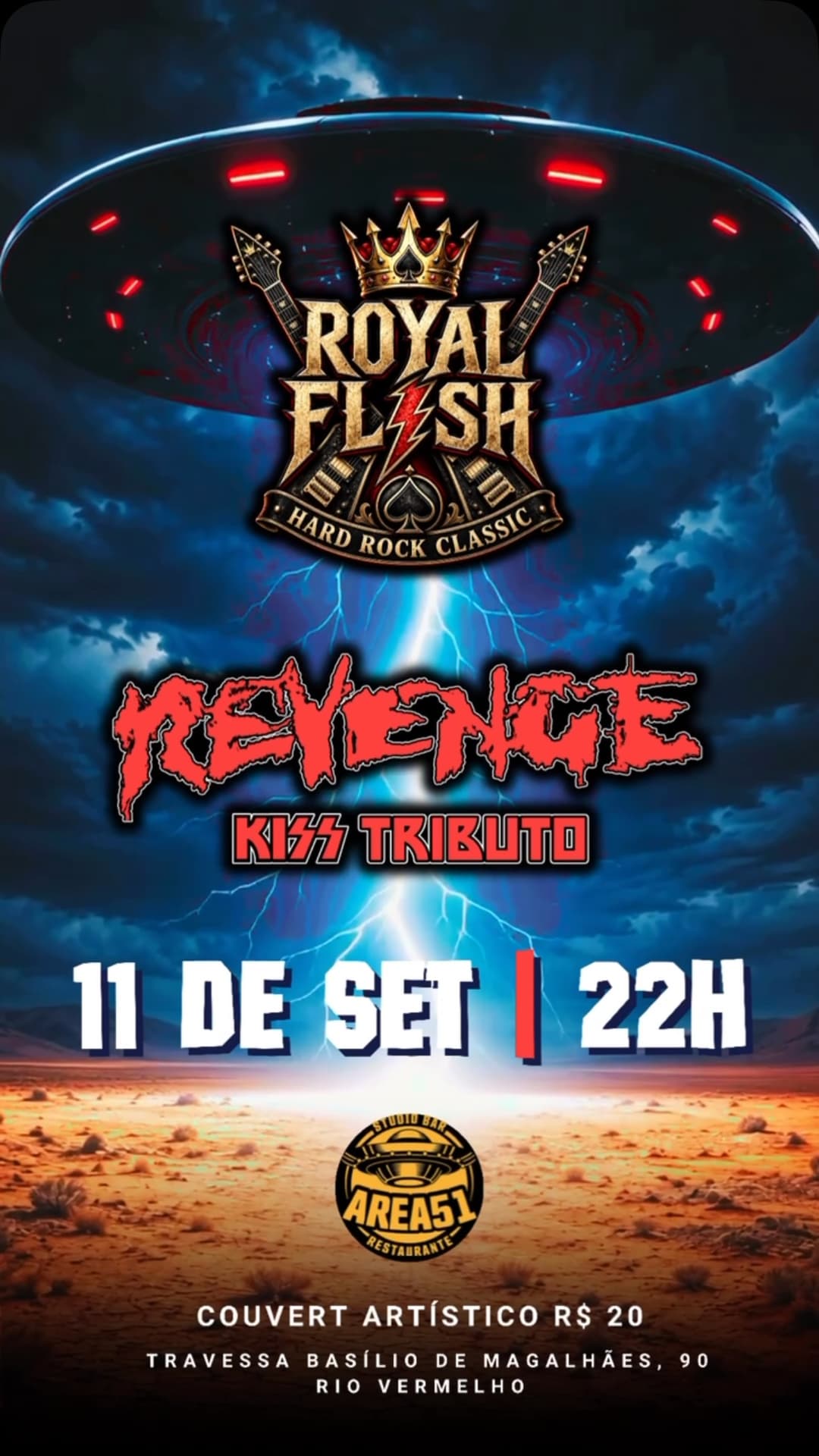 Flyer de Royal Flash e Revenge