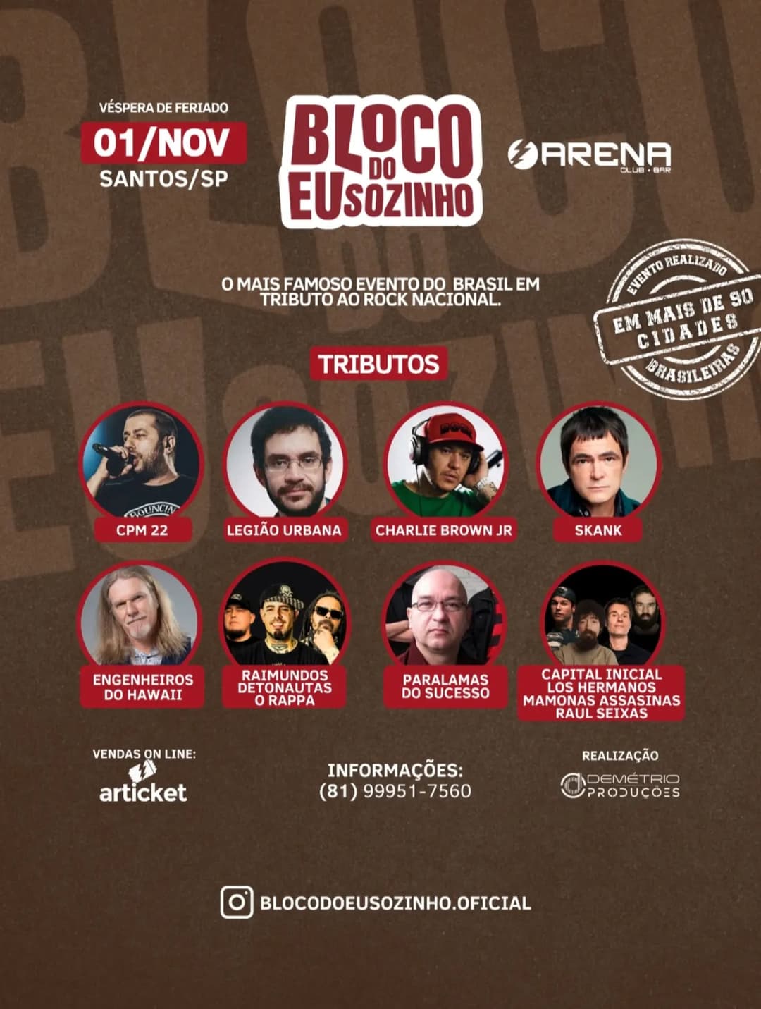 Flyer de Bloco do Eu Sozinho