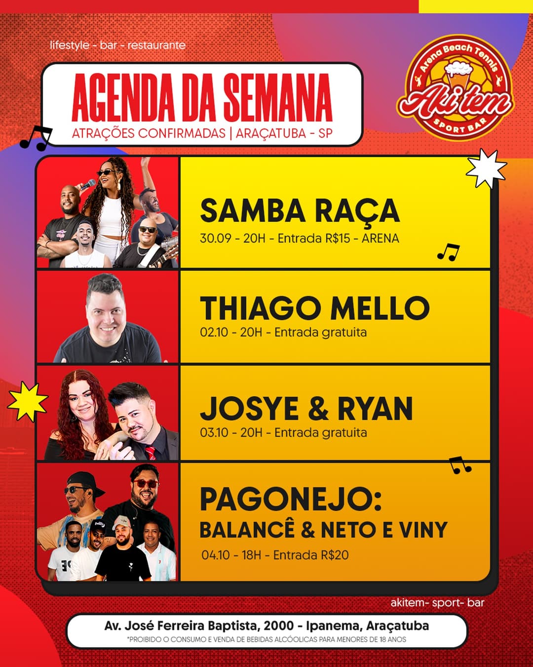 Flyer de Thiago Mello
