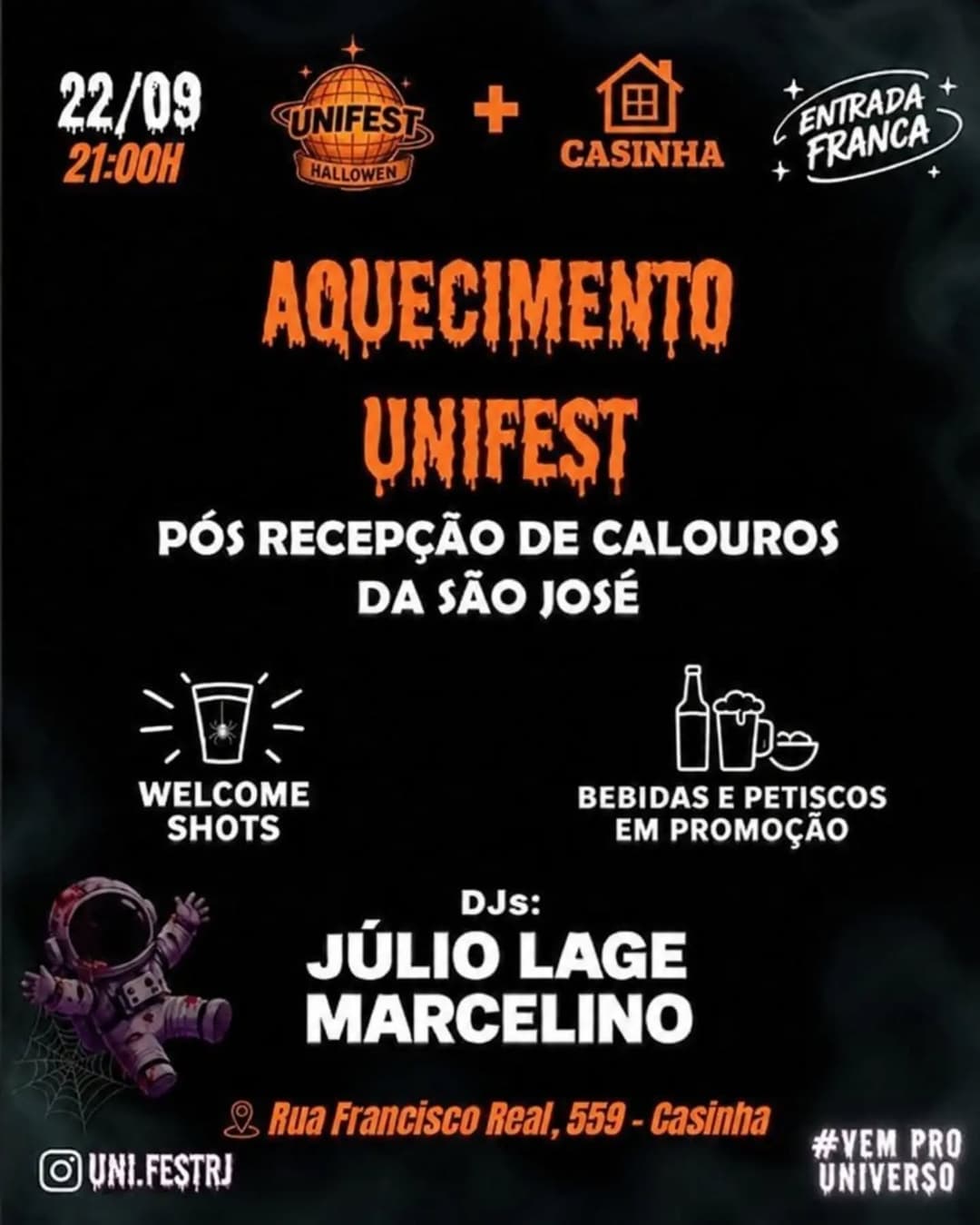 Flyer de Júlio Lage e Marcelino