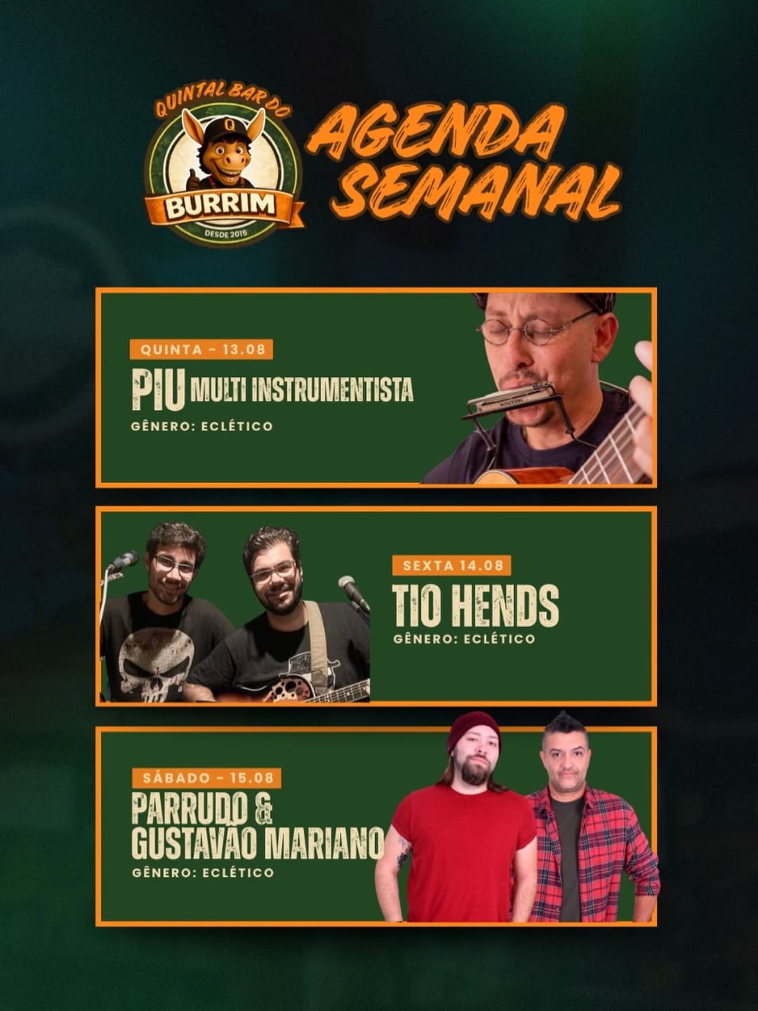 Flyer de Parrudo & Gustavo