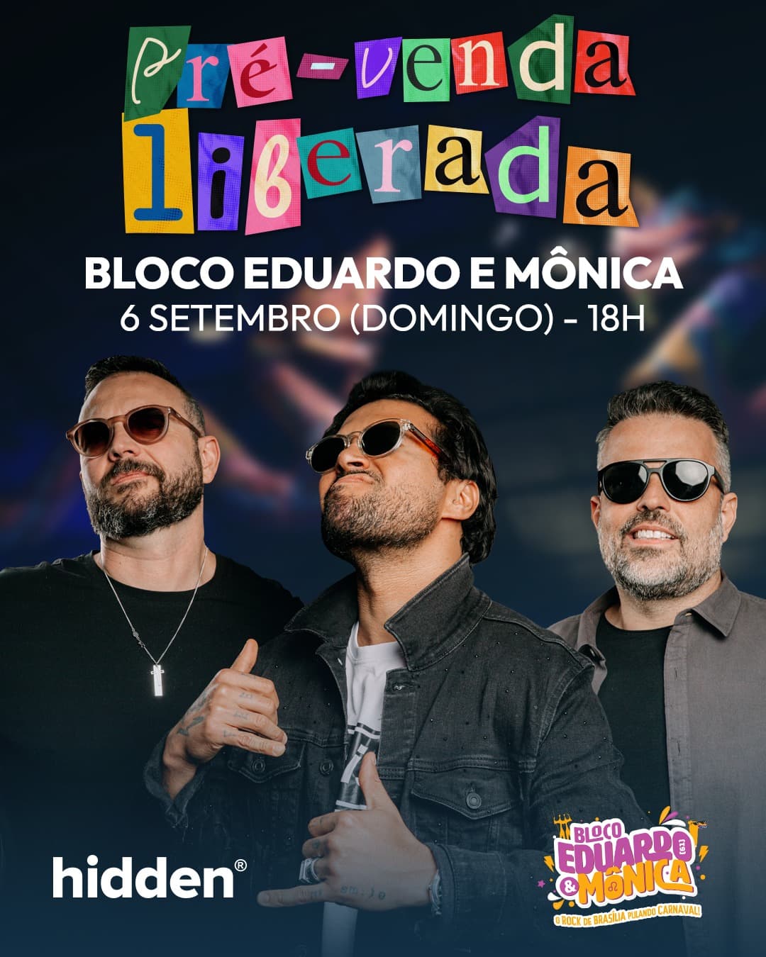 Flyer de Bloco Eduardo e Mônica