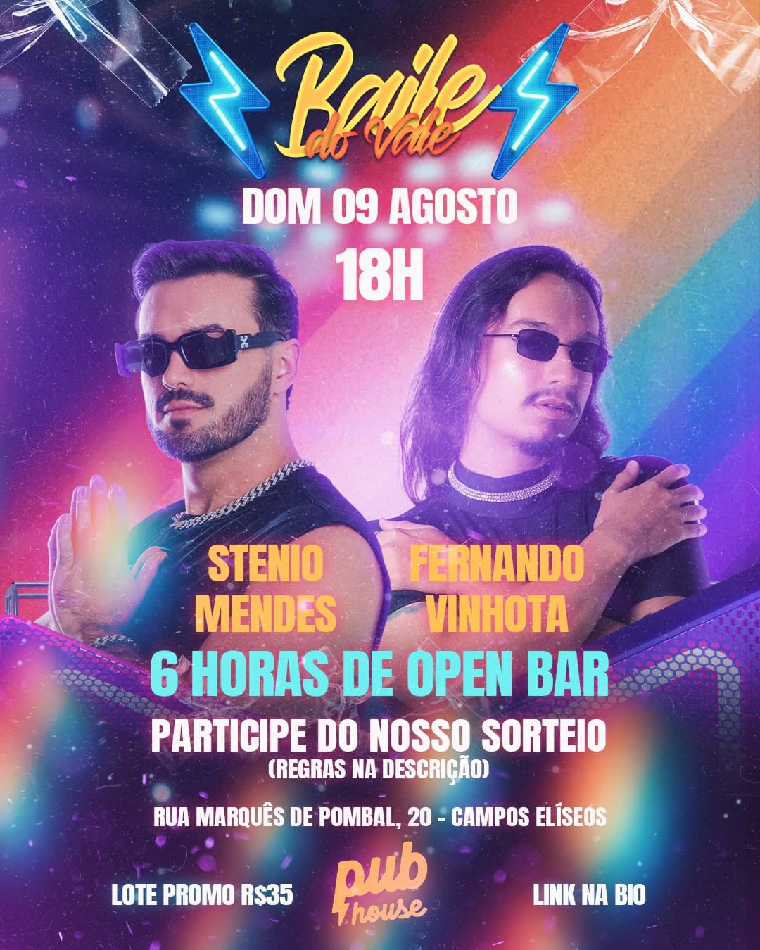 Flyer de Fernando Vinhota e Stenio Mendes