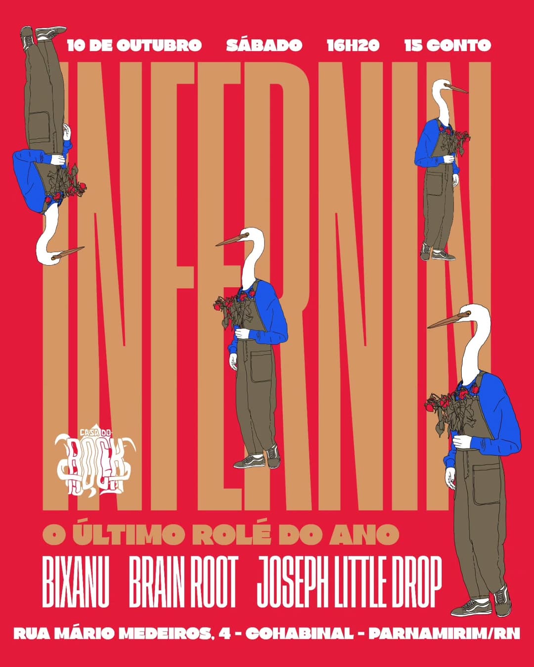 Flyer de Bixanu, Joseph Little Drop e Brain Root