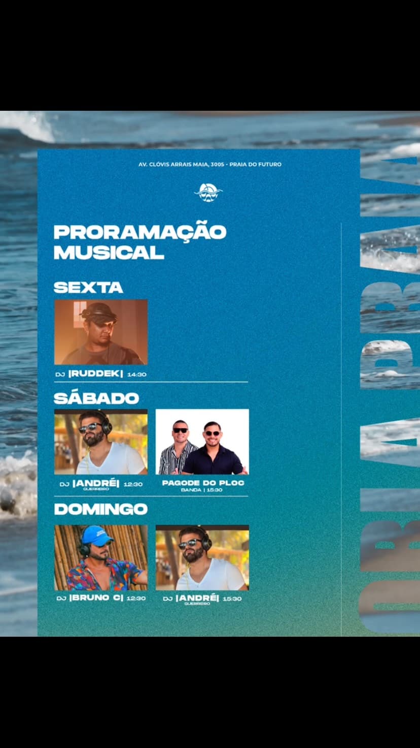 Flyer de DJ André Guerreiro e Pagode do Ploc