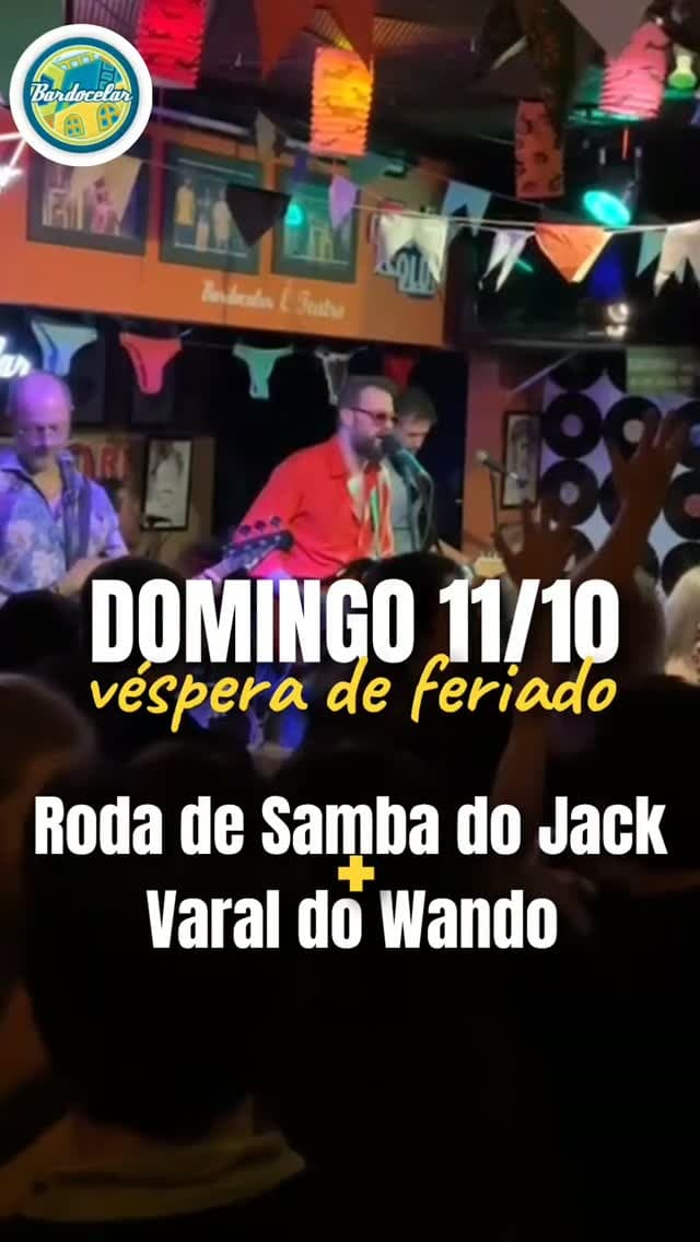 Flyer de Roda de Samba do Jack e Varal do Wando