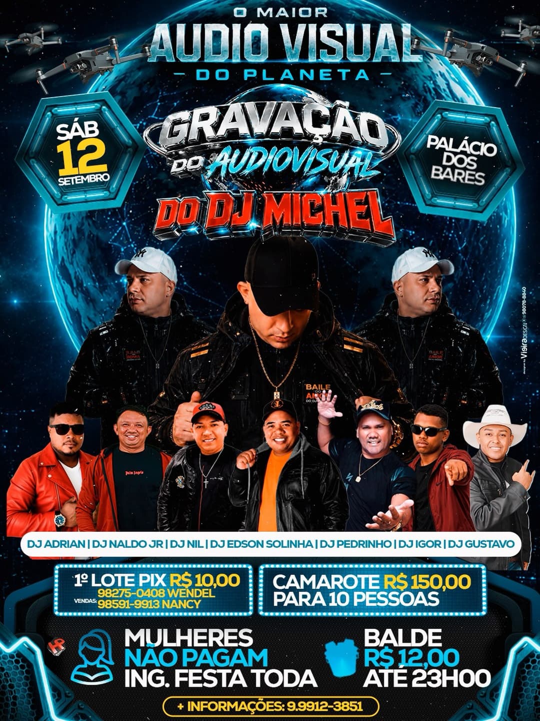 Flyer de DJ Michel e + DJS CONVIDADOS