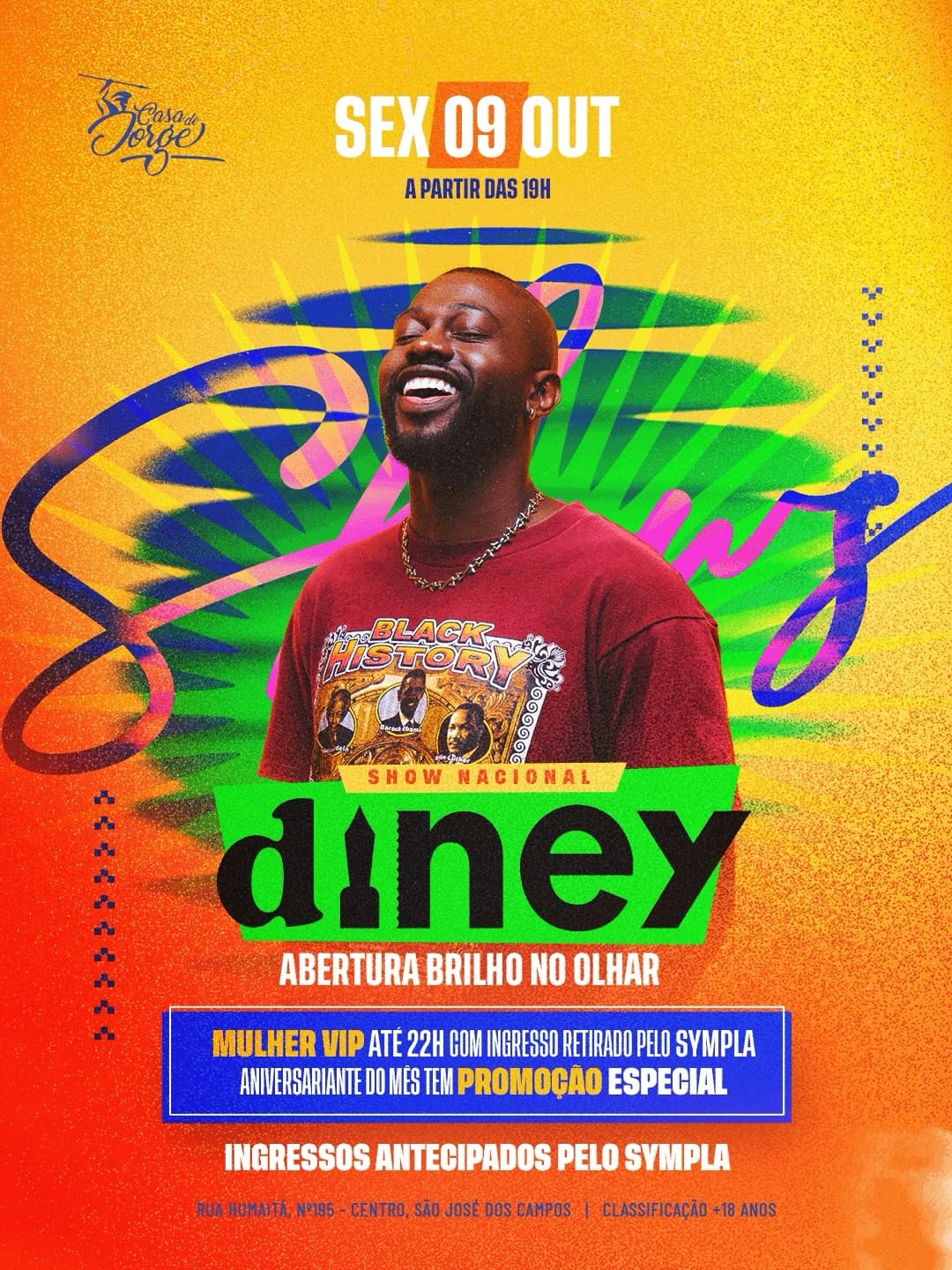 Flyer de Diney e Brilho no Olhar