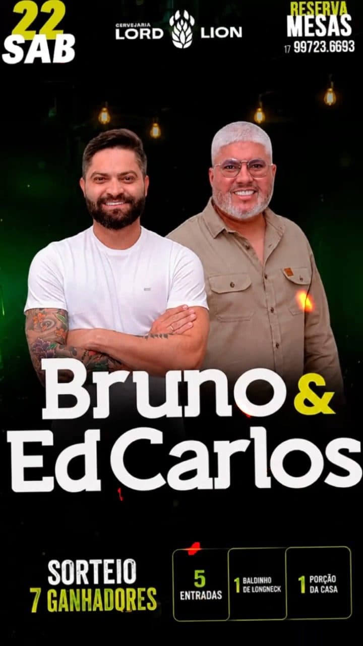 Flyer de Bruno & Ed Carlos