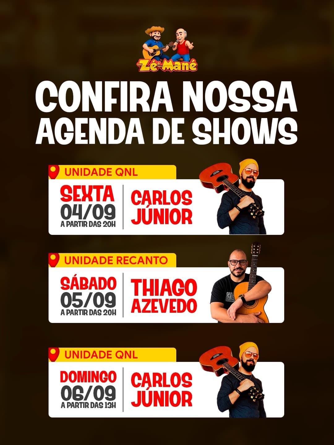 Flyer de Carlos Júnior