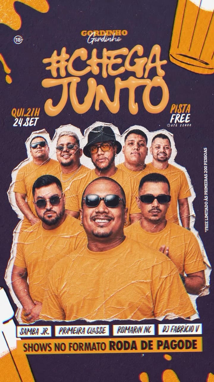 Flyer de Grupo Primeira Classe, Fabricio VDJ e mais 2 artistas