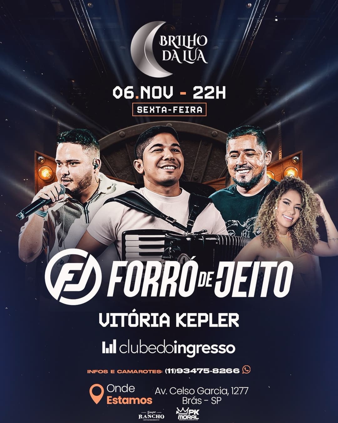 Flyer de Vitória Kepler e Forró de Jeito FC