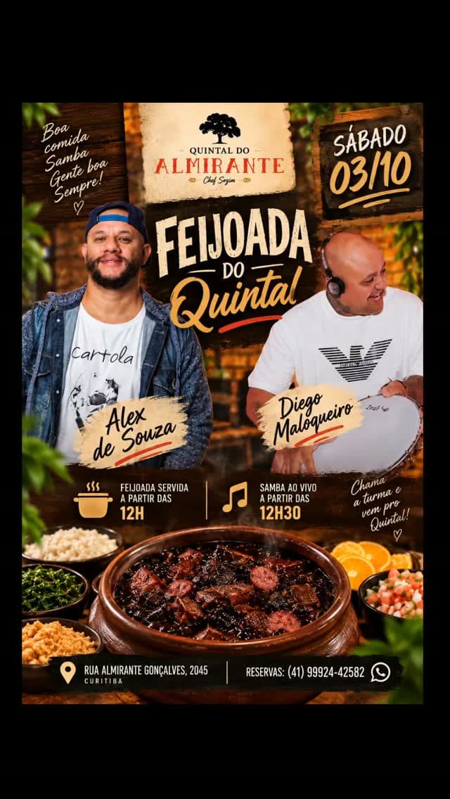 Flyer de Alex de Souza e Diego Maloqueiro
