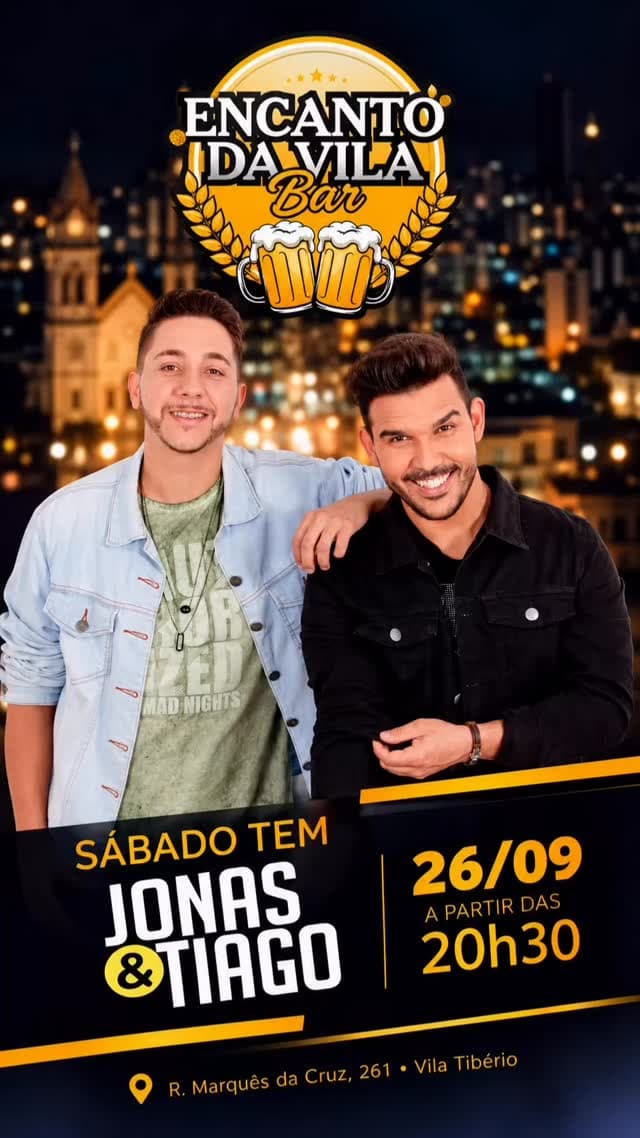 Flyer de Jonas & Tiago