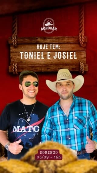 Flyer de Toniel e Josiel