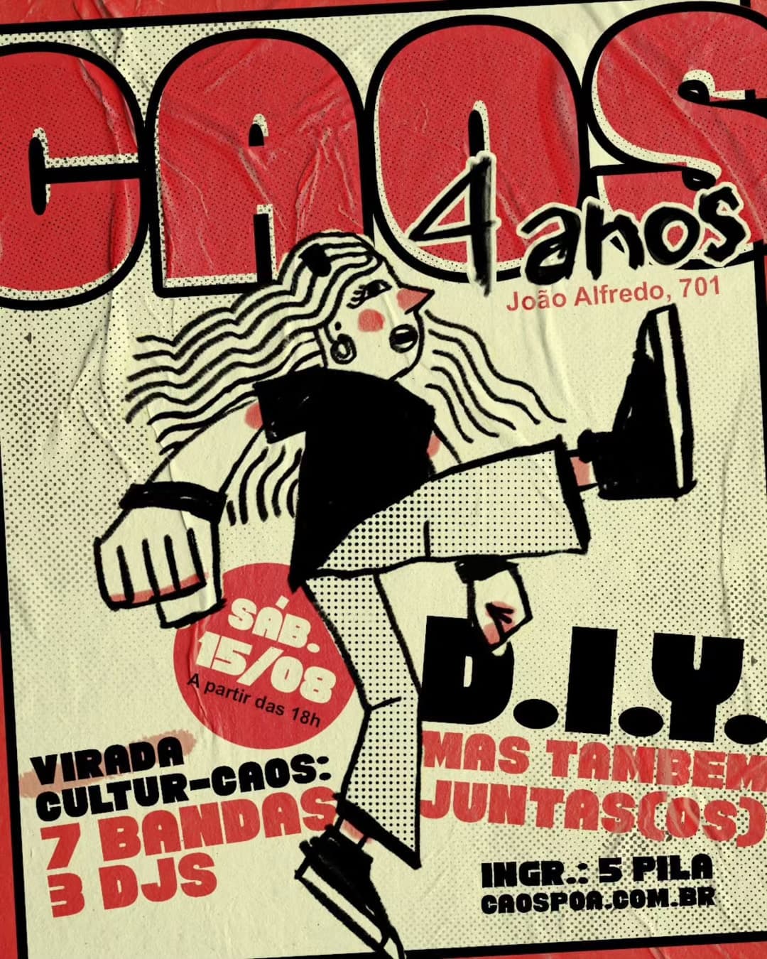 Flyer de Afronta Canis, Visagem, Lotus Mache e mais 7 artistas