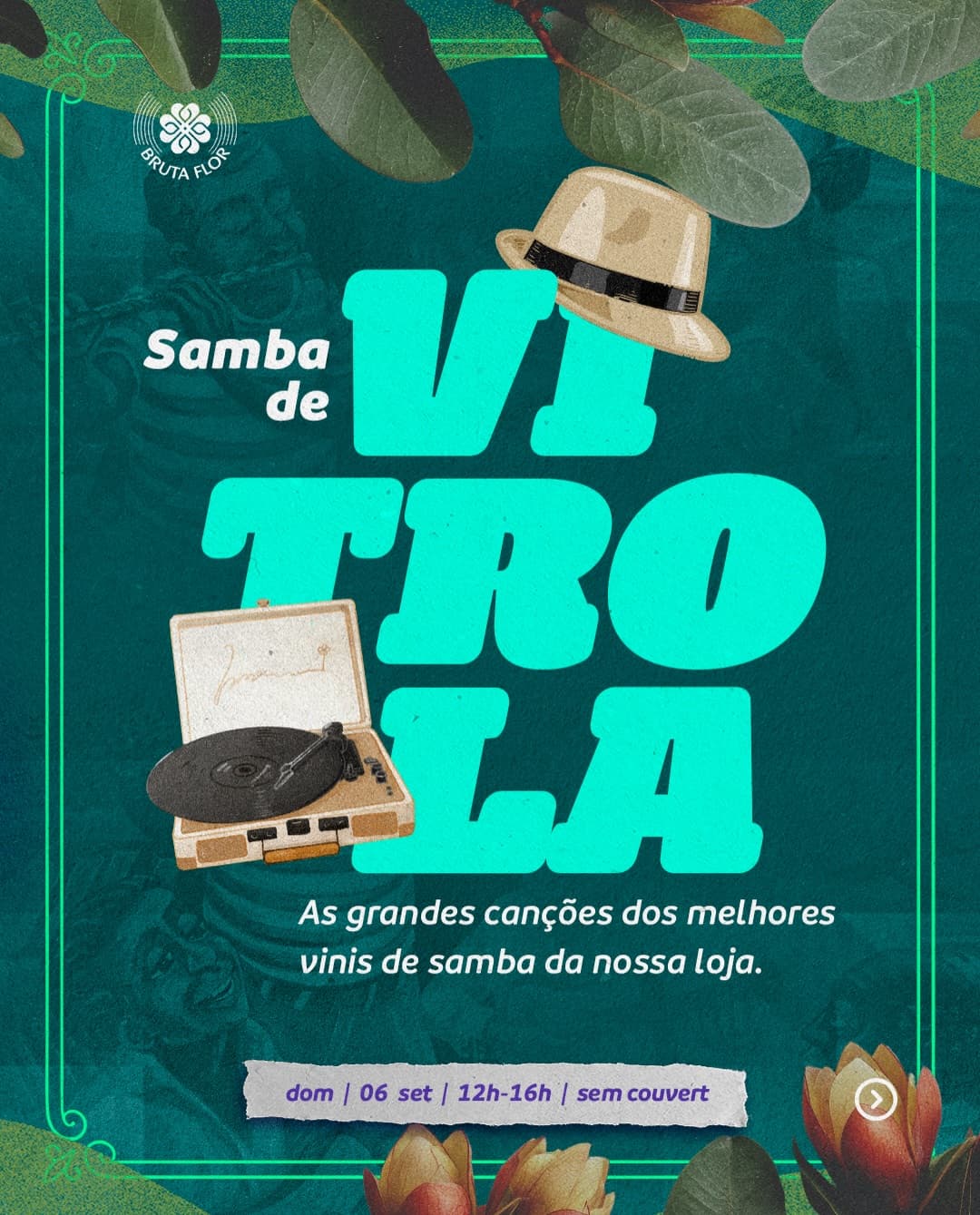 Flyer de Samba de Vitrola