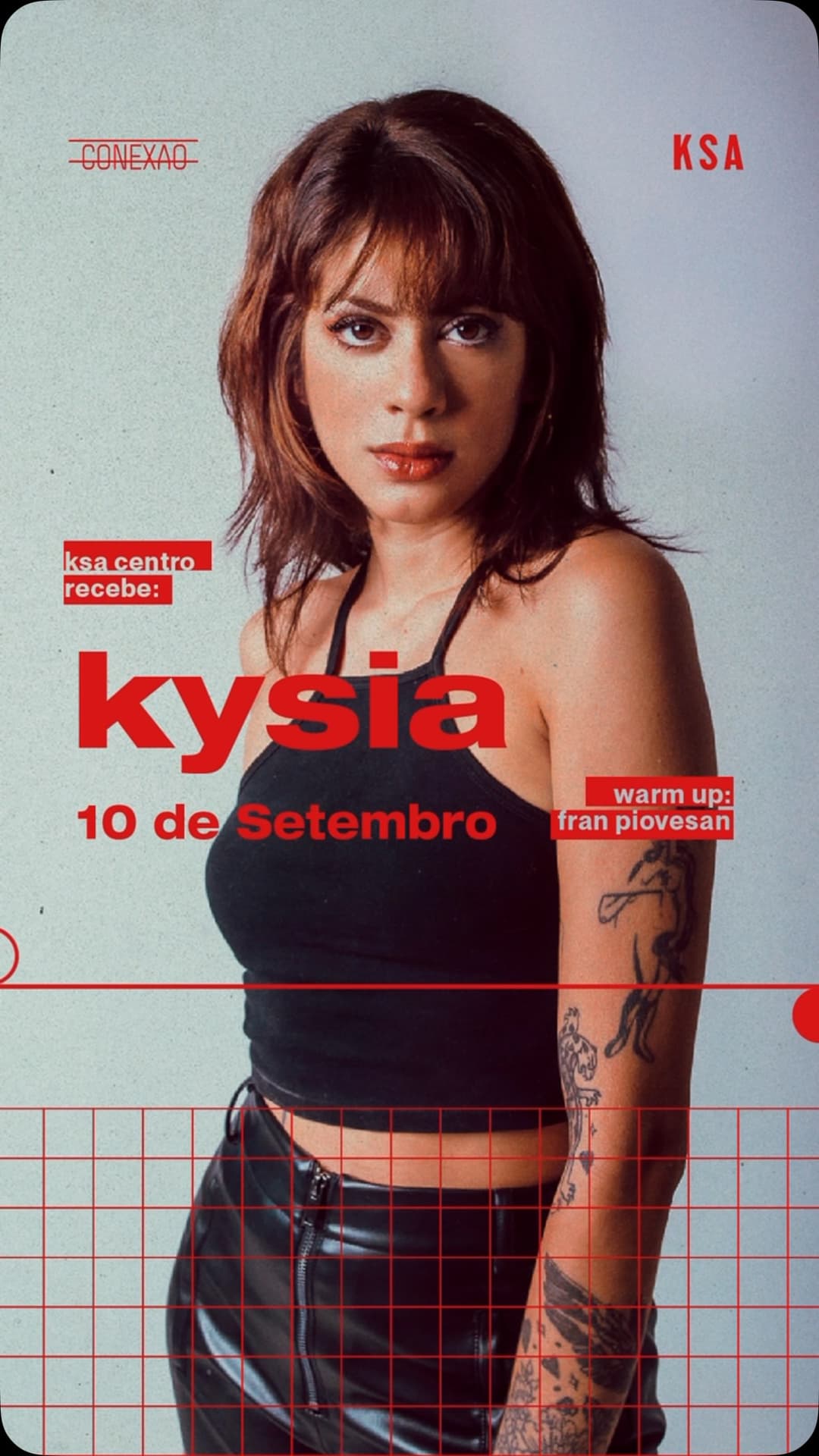 Flyer de Kysia e Dj Fran Piovesan