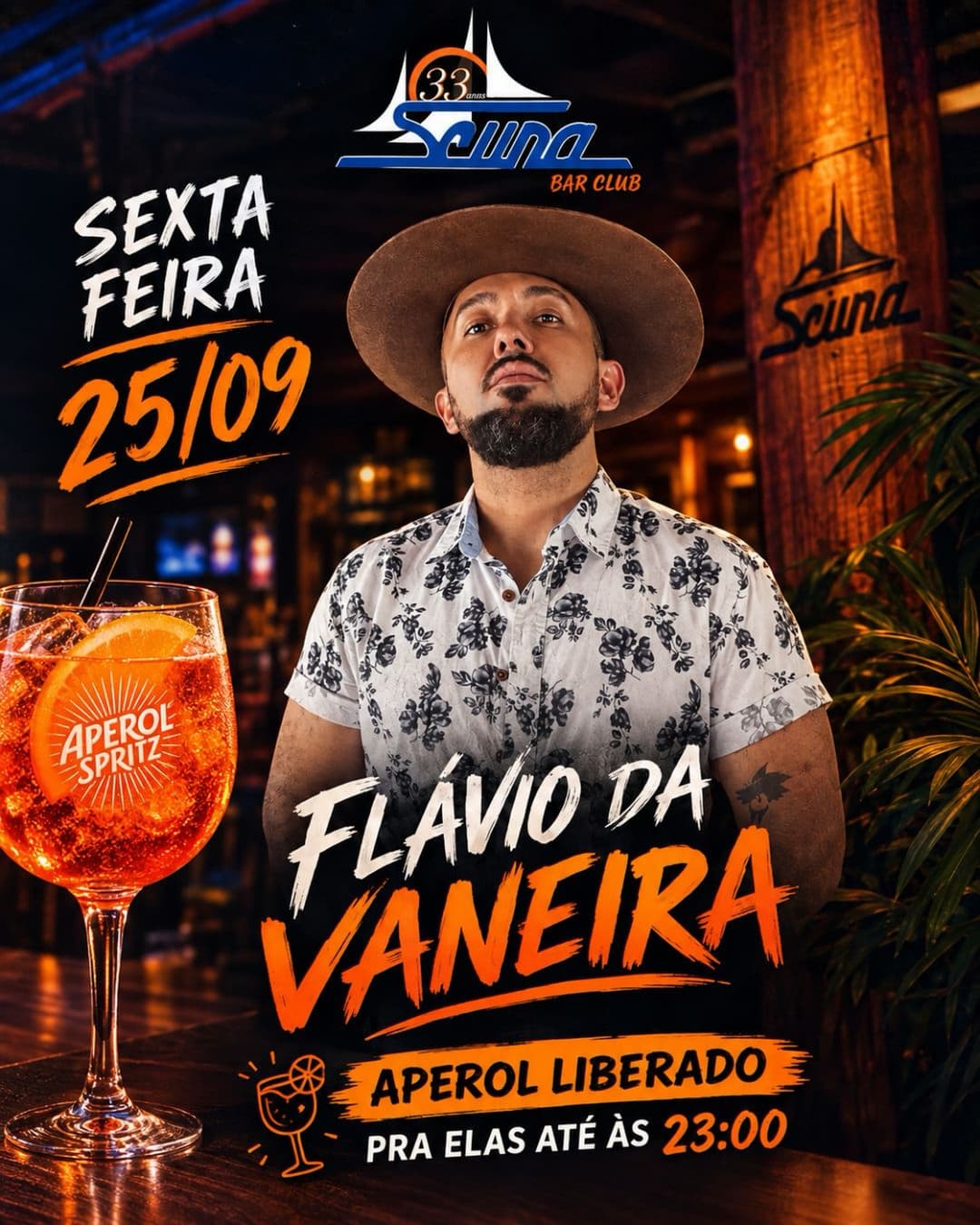 Flyer de Flávio da Vaneira