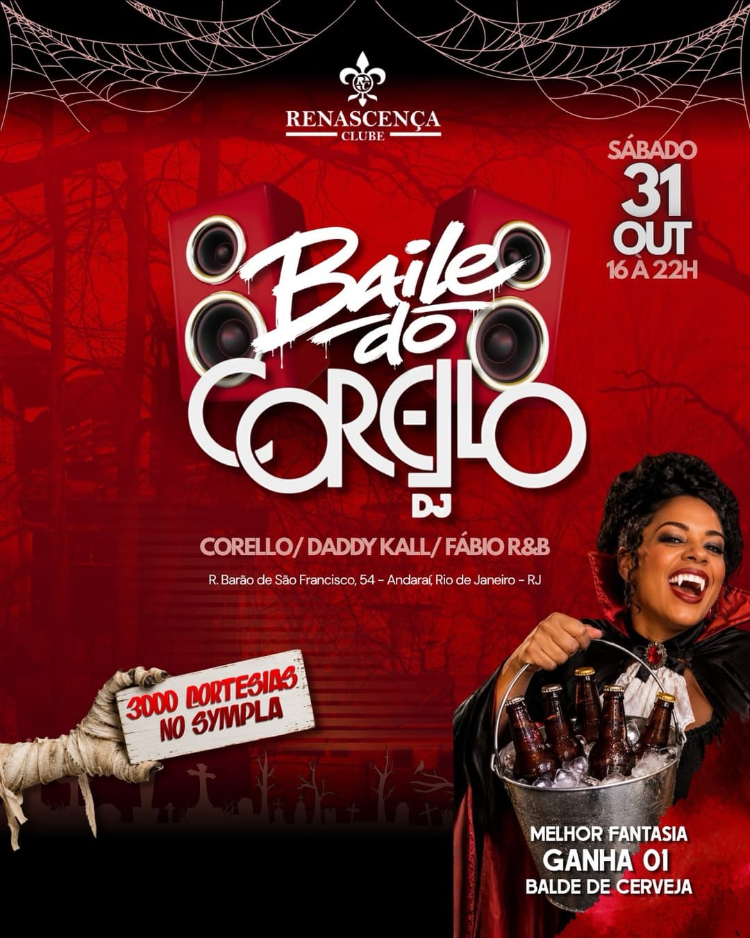 Flyer de Marcos Aurelio Ferreira, Daddy Kall e DJ Fábio RNB