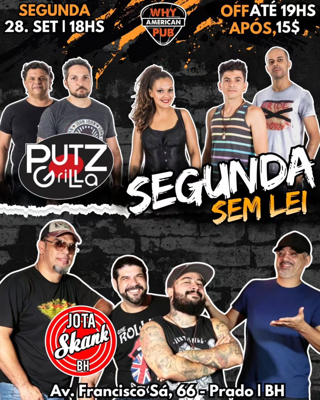 Flyer de Jota Skank e Putzgrilla