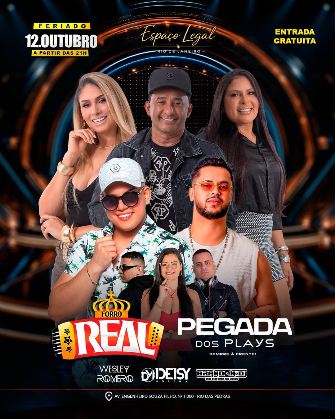 Flyer de Pegada dos Plays, Deisy Morena e mais 2 artistas