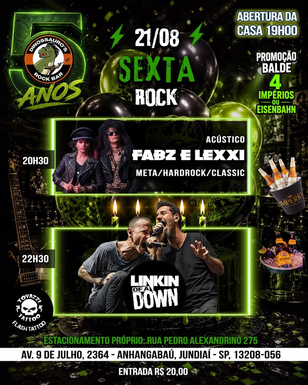 Flyer de Linkin of a Down