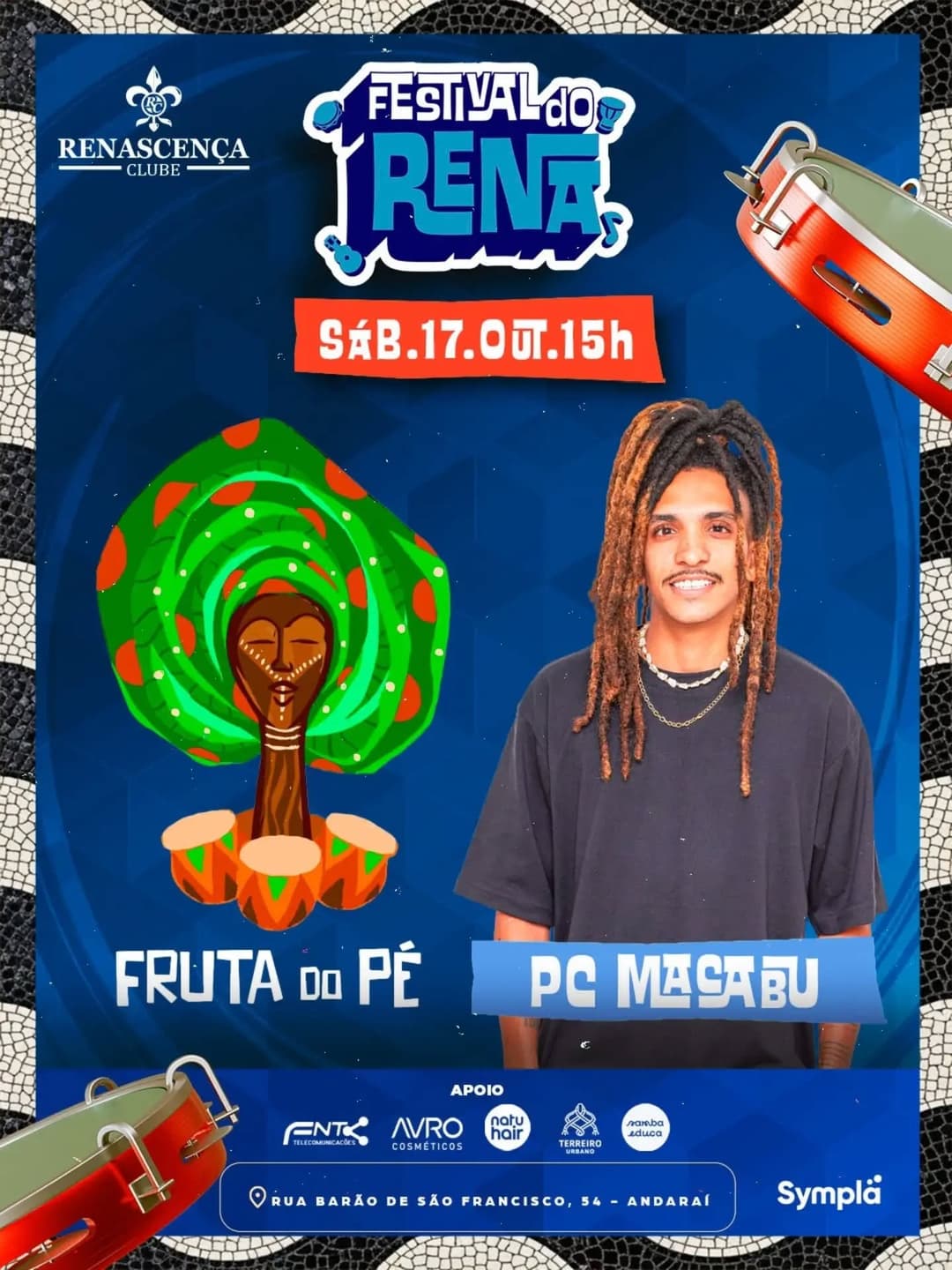 Flyer de PC Macabu e Fruta do Pé