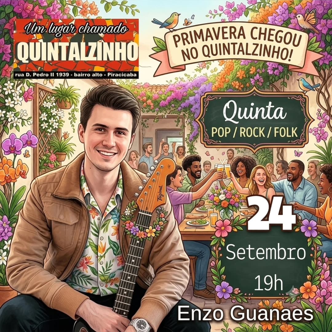 Flyer de Enzo Guanaes