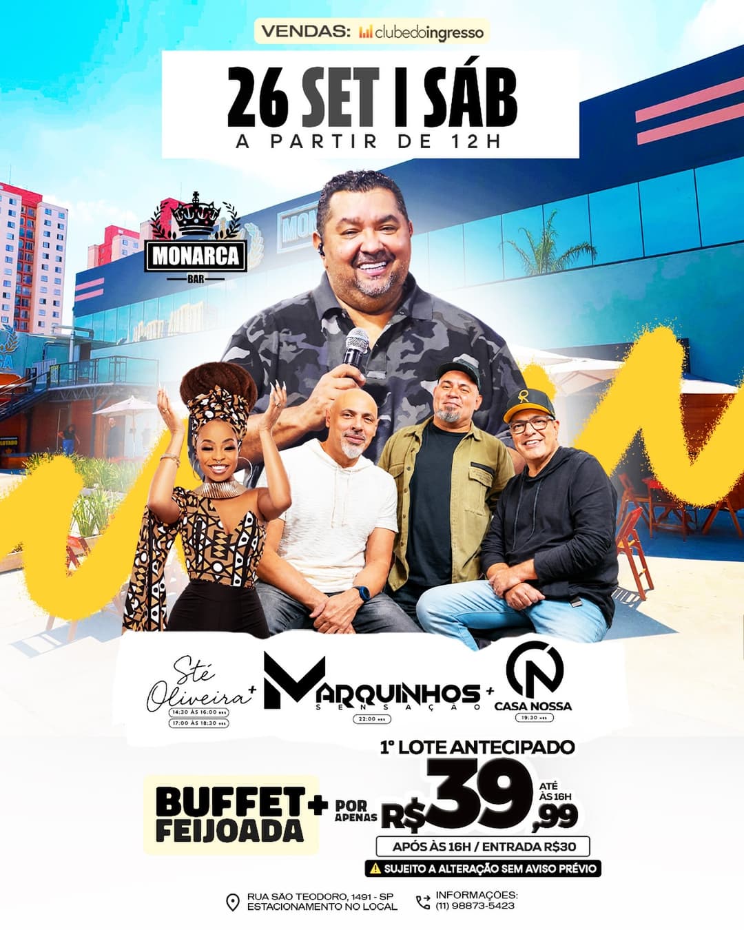 Flyer de Grupo Casa Nossa, steoliveirareal e Marquinhos Sensação