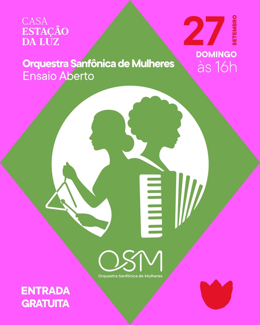 Flyer de Orquestra Sanfônica das Mulheres
