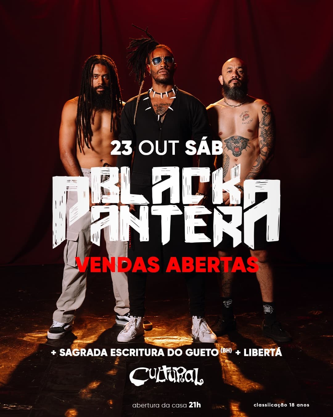 Flyer de Sagradas Escrituras do Gueto e Liberta