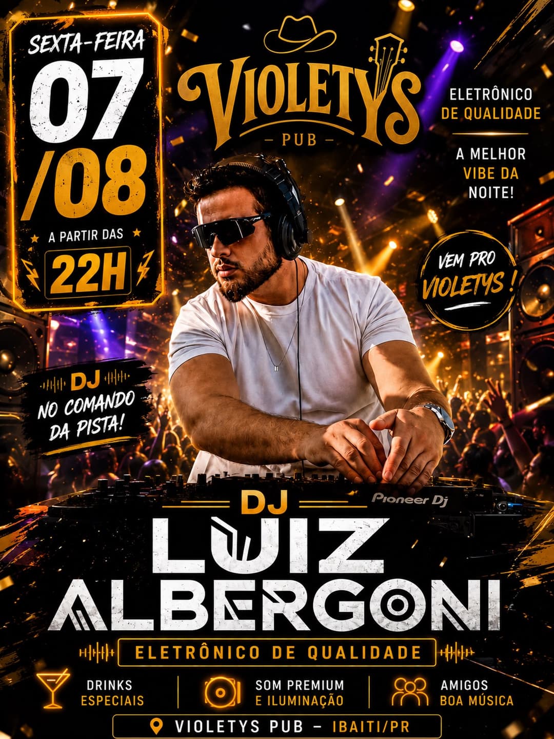 Flyer de DJ Luiz Albergoni