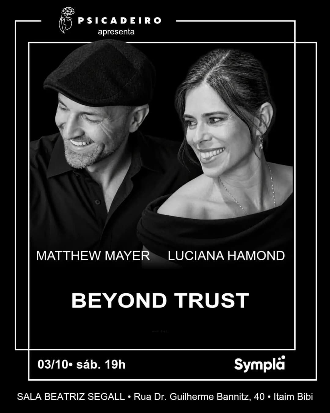 Flyer de Luciana Hamond e Matthew Mayer