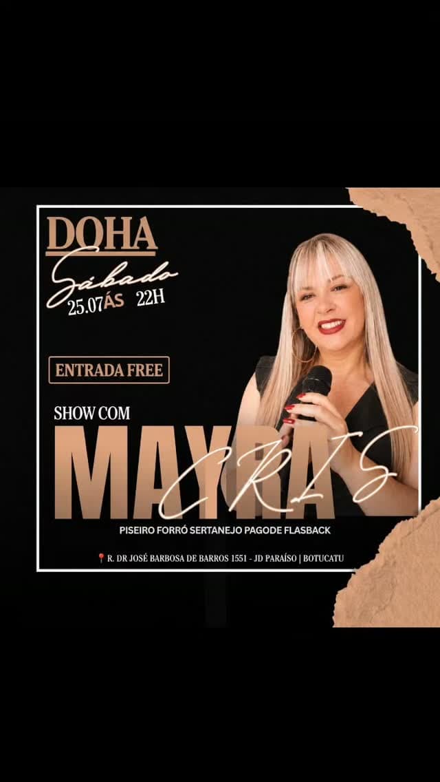 Flyer de Mayara Cris