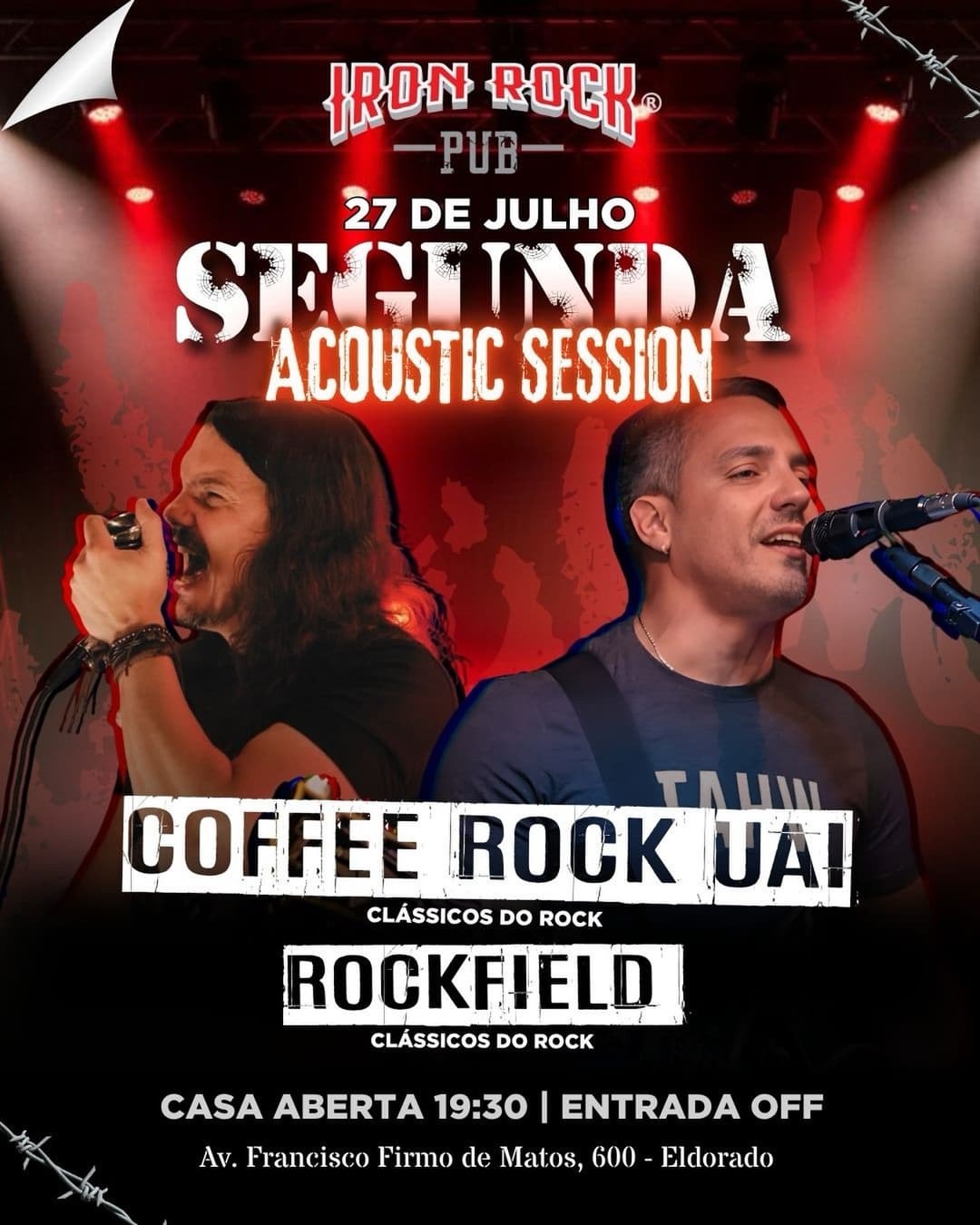 Flyer de Rockfield e Coffee Rock Uai