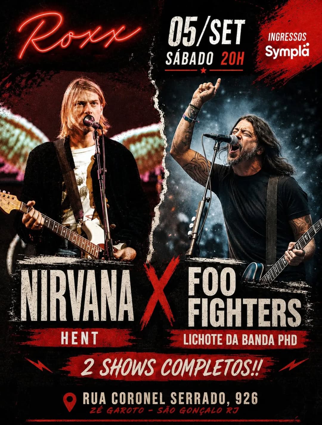 Flyer de HENT e Lichote