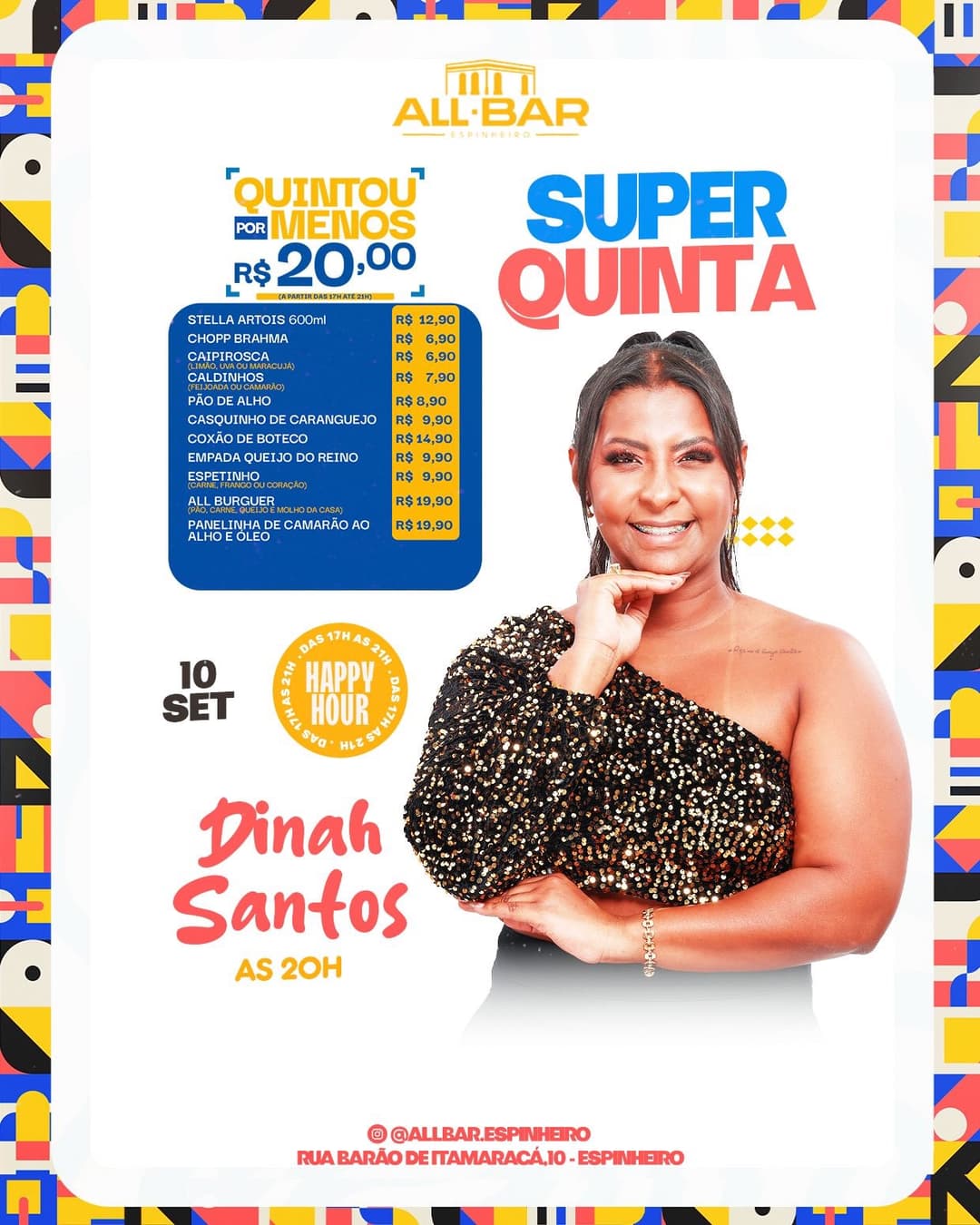 Flyer de Dinah Santos