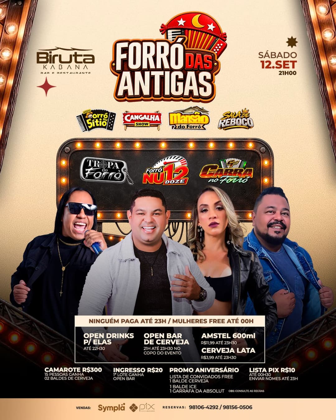 Flyer de TROPA FORRÓ, FORRÓ NU 12 e CABRA DO FORRÓ