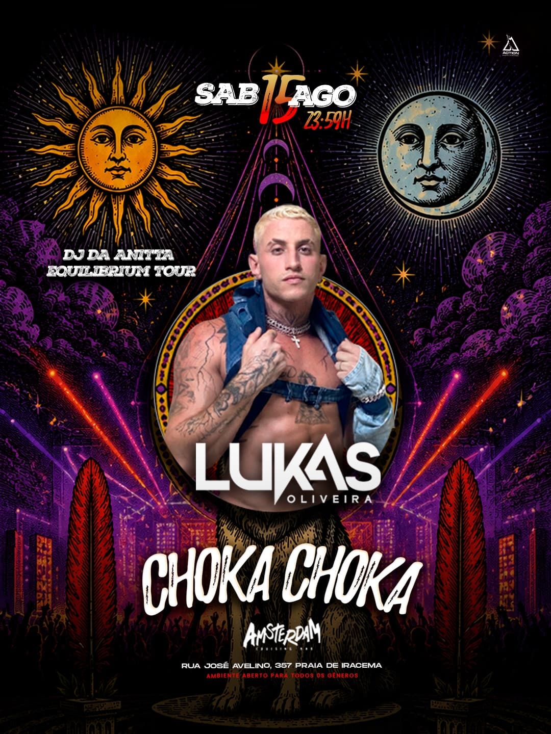 Flyer de Caique Diniz, Lukas Oliveira e DJ Lobinha