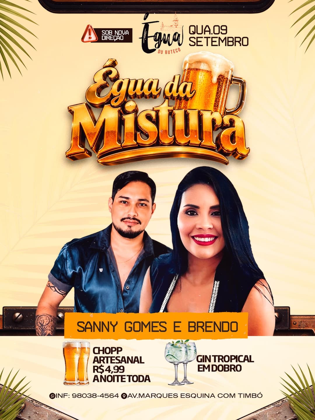 Flyer de Sanny Gomes & Brendo