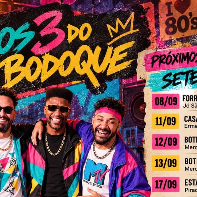 Flyer de Os 3 do Bodoque e Tiro de Bodoque